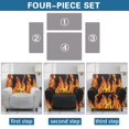 thumbnail image 6 of HELLHERO Non Slip 4 Pack Recliner Chair Covers for Kids, Polyester Spandex Fabric Easy to Install Reclining Chair Covers for Office, Fire Pattern Design, 6 of 8