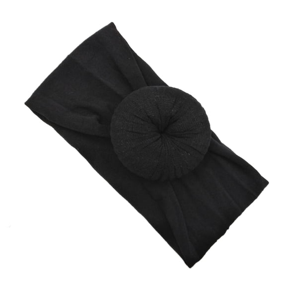 Toddler Baby Girls Elastic Soft Nylon Headwraps Knot Bow Headband Turban