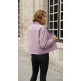 thumbnail image 6 of NAYTOAO Womens Zip Up Stand Collar Jacket Multi Pocket Drawstring Hem Outerwear, 6 of 9
