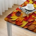 thumbnail image 4 of nygtbtfer Fall Leaves Thanksgiving Turkey Square Washable Table Cloth Stain Resistant Tablecloth  Wrinkle Free Spill Proof Decorative Fabric Table Cover for Wedding Dining Party, 4 of 7