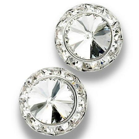 Glamour Dess Jewelry Er196cs Pierced Rhinestone Earrings Glamour Dess Jewelry Er196cs Pierced Rhinestone Earrings Dance 17mm Rivoli On