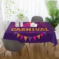 thumbnail image 6 of Coolnut Mardi Gras Rectangle Tablecloth Spill-Proof Polyester Table Cloth Table Cover for Kitchen Dining Picnic Holiday Party Decoration,54"x54", 6 of 7