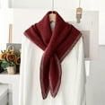 thumbnail image 2 of FAWUUDO Women's Striped Shawl Wraps Tie Front Knitted Triangle Shawls Scarf Cardigan Fall Winter Trendy Poncho Wrap Cape, 2 of 4