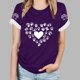 thumbnail image 5 of Tops Y Blusas de las Mujeres Estampadas Cuello Redondo Manga Corta, Poliéster Casual Top para Diario, Fiesta Y Todas las Estaciones, 5 of 8