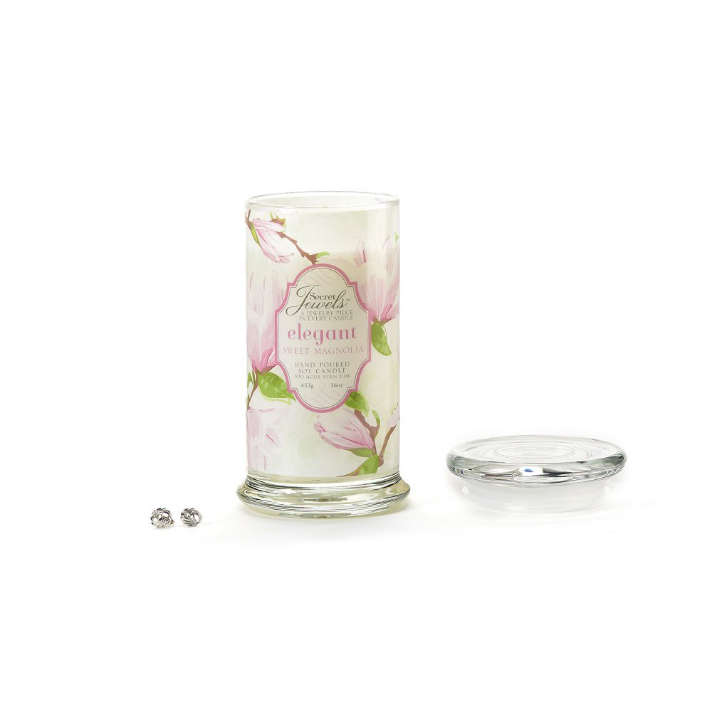 GiftCraft Secret Jewels Soy Jewelry Candle, Elegant, Sweet Magnolia