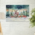 thumbnail image 2 of Merry Christmas Santa Reindeer Antlers Australian Shepherd Sleigh Xmas Winter Holiday Horizontal Matte Canvas Poster Aussie Dog Lover Gifts Wall Art Home Decor - 00023, 2 of 5