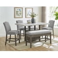 thumbnail image 7 of Steve Silver Grayson White Marble and Driftwood Counter Height Dining Table, 7 of 7