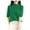 Green, variant on Women's Merino Wool Spring Fall Winter First-Line Ready to Wear Seamless Knit Short Sleeve Neck Sweater (Green, M)