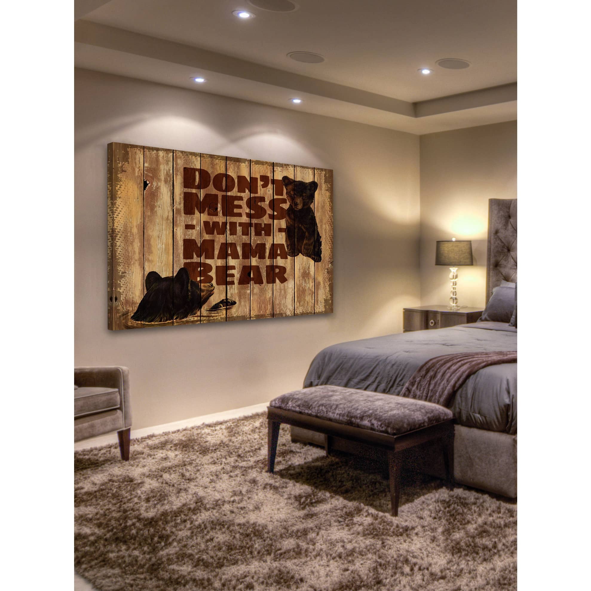 Marmont Hill "Mama Bear 2" Painting Print on Wrapped Canvas