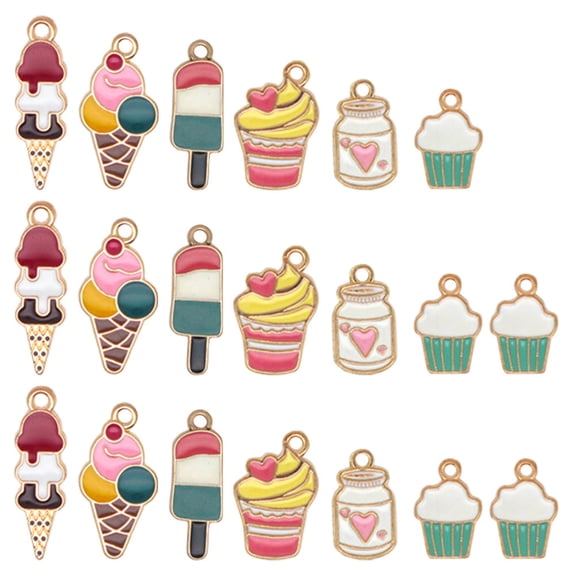 UPKOCH cute keychain charms Alloy Multi-colored 40Pcs