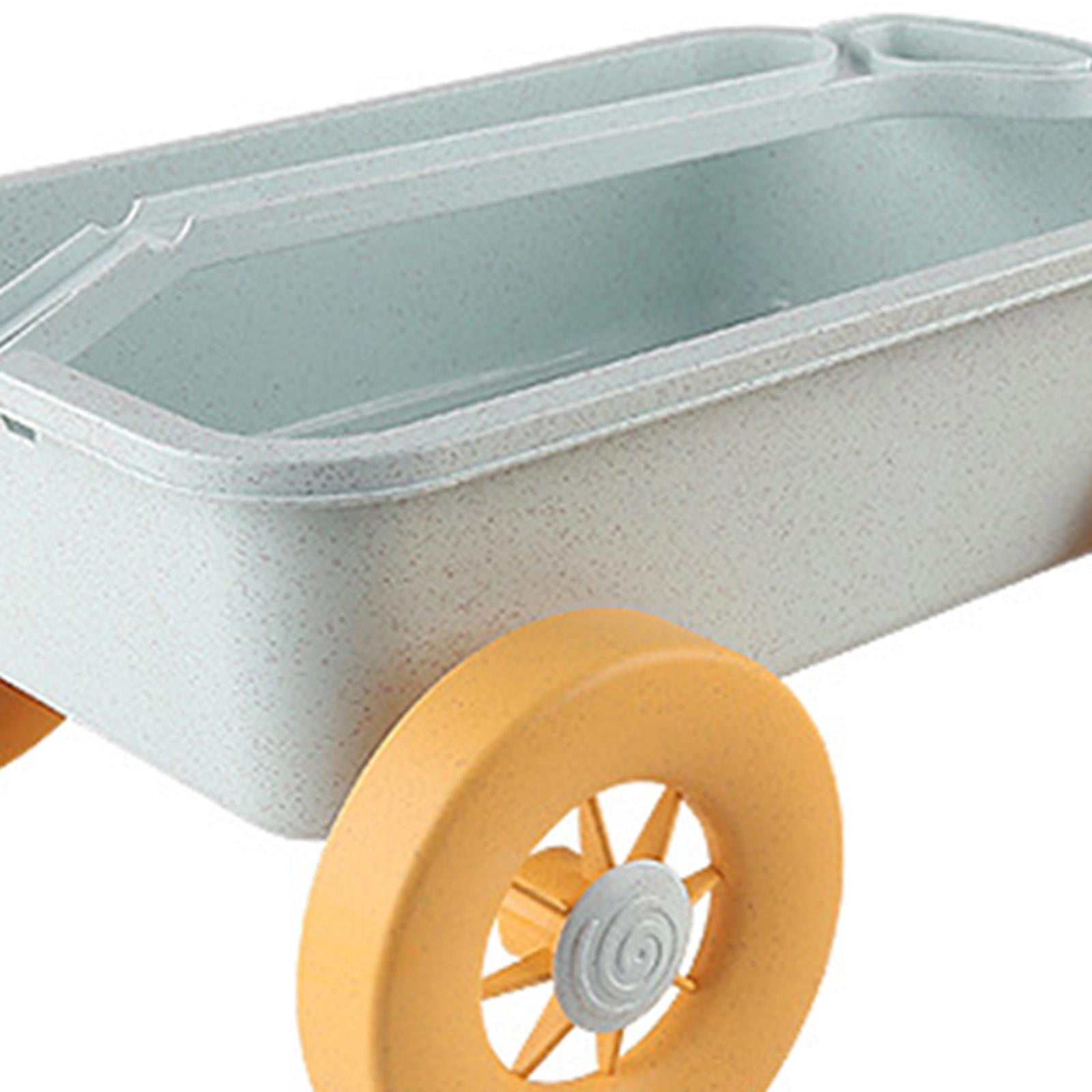 Carro De Juguete Verde Para Playa Y Arena – 38 X 28 X 18 Cm De Plástico Sin BPA Con Mango Resistente, Ideal Para Niños De 2 A 5 Años