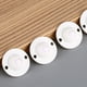thumbnail image 3 of Injueey Paquete de 4 ruedas para muebles, ruedas autoadhesivas de plástico y acero inoxidable, cubo de basura de 360 grados, polea Almacenamiento y organización del hogar Cuenta de nailon blanco., 3 of 6