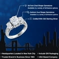 thumbnail image 2 of Gem Stone King 925 Sterling Silver 3-Stone Ring Set with Moissanite (3.10 Cttw), 2 of 6