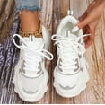 thumbnail image 6 of NOKIO Womens Walking Shoes Non Slip Sneakers Comfortable Tennis Running Shoes Women Lace Up Running Shoes Sports Shoes White Sneakers Ladies Sneakers Mesh Breathable Light Casual Shoes, 6 of 6