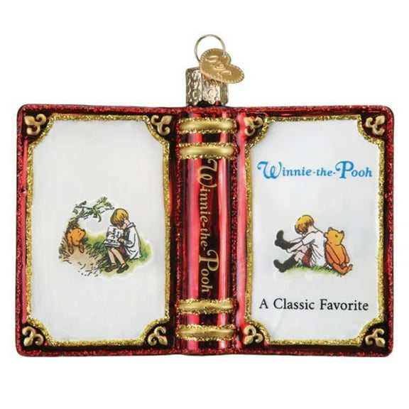 Old World Christmas Blown Glass Ornament for Christmas Tree, Winnie-The-Pooh Book
