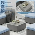 thumbnail image 5 of SUNCROWN Outdoor Patio Furniture Set 7 Piece Outdoor Sectional Sofa Grey Wicker Conversation Sofa Set with Coffee Table and Cushions (Light Blue), 5 of 9