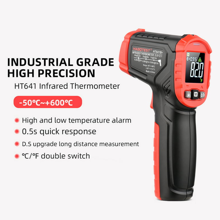 Digital Infrared Thermometer Color LCD Heat Temperature Temp Gun for  Cooking, Laser IR Surface Tool for Pizza Oven, Meat, Griddle, Grill, HVAC,  Engine - China Temperature Gun, Digital Thermometer