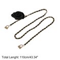 thumbnail image 3 of Unique Bargains 1 Pc Adjustable Waist Belt Delicate Flower Adjustable Waist Cord Women Gold Tone Black, 3 of 6