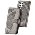thumbnail image 1 of Samsung Galaxy S22 Ultra Case 6.8" 5G 2022 - Allytech Bling Glitter Butterfly Hand Strap Folding Stand Flip Cover Shell Protective Cards Holder Wallet Case for Samsung Galaxy S22 Ultra - Gray, 1 of 7