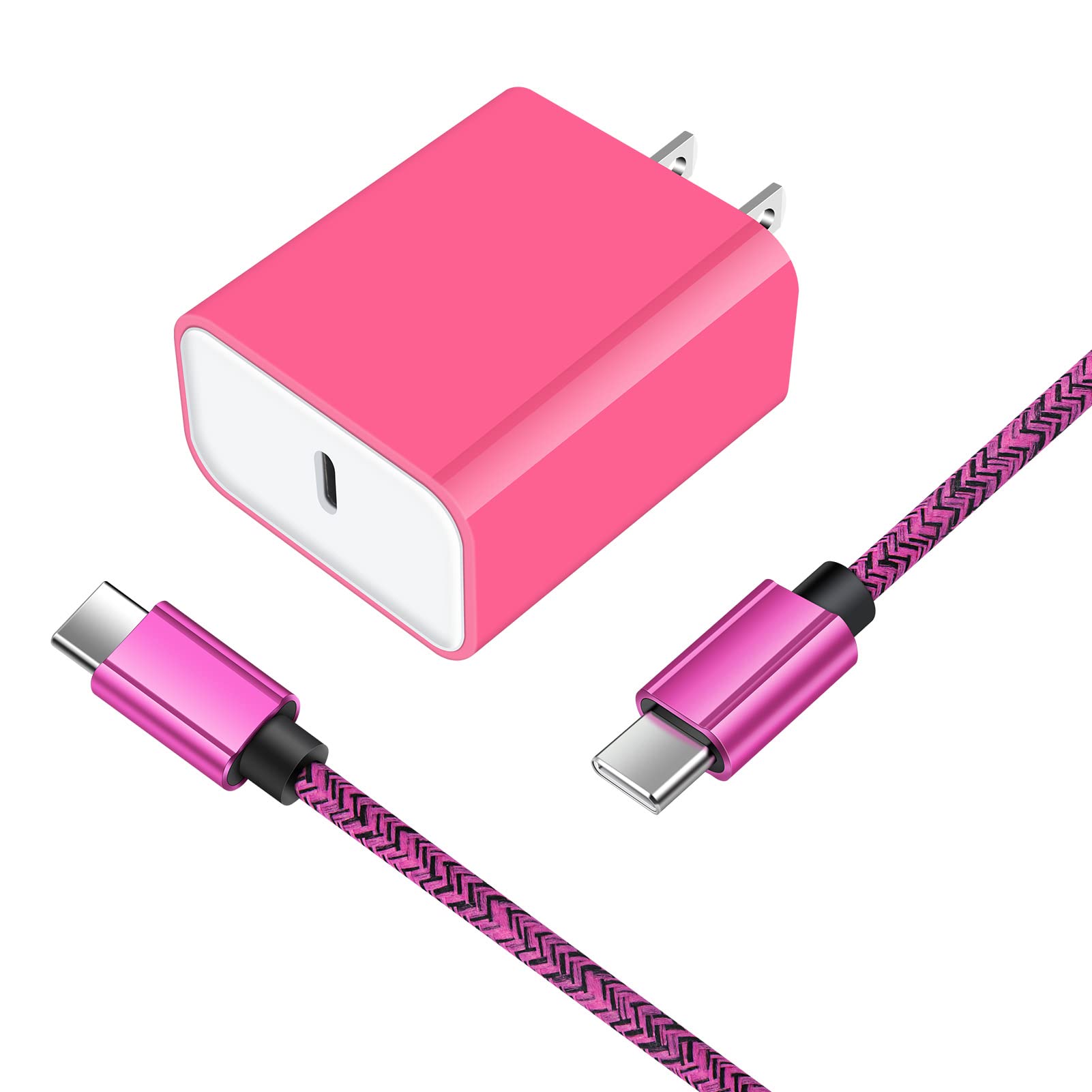 USB Type C Charger,20W USB C Block Wall Charger Box with 6ft C Cord