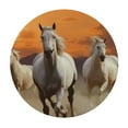 thumbnail image 2 of JEUXUS Animal Decor Round Tablecloth Fitted,Stallion Horses Running on Mystical Print Elastic Edged Polyester Table Cover, Fits Round Table Diameter, for Indoor Outdoor Patio Use,White Orange, 2 of 7