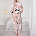 thumbnail image 6 of Wukai Panda Print Women's Pajama Set - Soft Long Sleeve Sleepwear for Comfort and Style-Large, 6 of 9