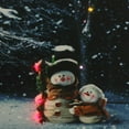 thumbnail image 3 of Northlight LED Lighted Christmas Snowmen in a Wintry Park Canvas Wall Art 15.75" x 19.5", 3 of 3