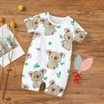 thumbnail image 1 of AMERTEER Infant Baby Girls Boy Short Sleeve Cartoon Print Rompers Kids Bodysuit Jumpsuit Newborn Clothes, 1 of 11