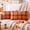 Orange Red, variant on Fall Plaid Throw Pillow Covers, Set of 2 Autumn Decorative Throw Pillows for Couch Sofa Bed Living Room Home Decor, Accent Pillow Cases for Farmhouse Couch Cushion Covers