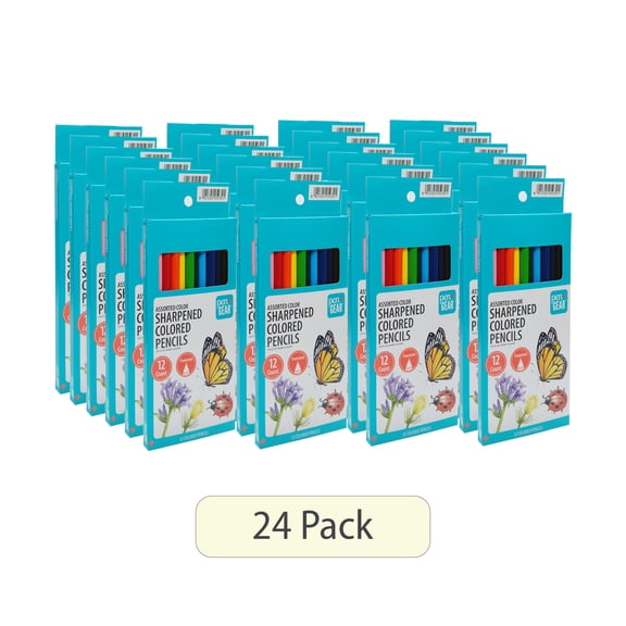 Pen+Gear Colored Pencils, Assorted Colors, Sharpened, 24 Pack of 12 Count Colored Pencils