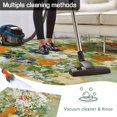 thumbnail image 5 of Summer Wildflowers Outdoor Rug 6x9 Ft - Reversible Patio Rug Outdoor Camping Rugs, Pastoral Oil Painted Retro Art Washable Indoor Outdoor Area Rugs, Non-Slip Outdoor Carpet Runner for Deck/Porch, 5 of 8