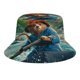 thumbnail image 1 of Oso Paddington Sombrero bucket para adultos, gorra de protección solar, sombrero de pescador plegable para viajes al aire libre, pesca y actividades de verano, 1 of 6