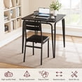 thumbnail image 4 of 2-Person Dining Table Set with 2 Chairs, Compact 3-Piece Square Dinette for Small Spaces, 4 of 8