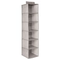 thumbnail image 6 of mDesign Long Fabric Over Closet Rod Hanging Organizer, 6 Shelves, 2 Pack - Linen, 6 of 7