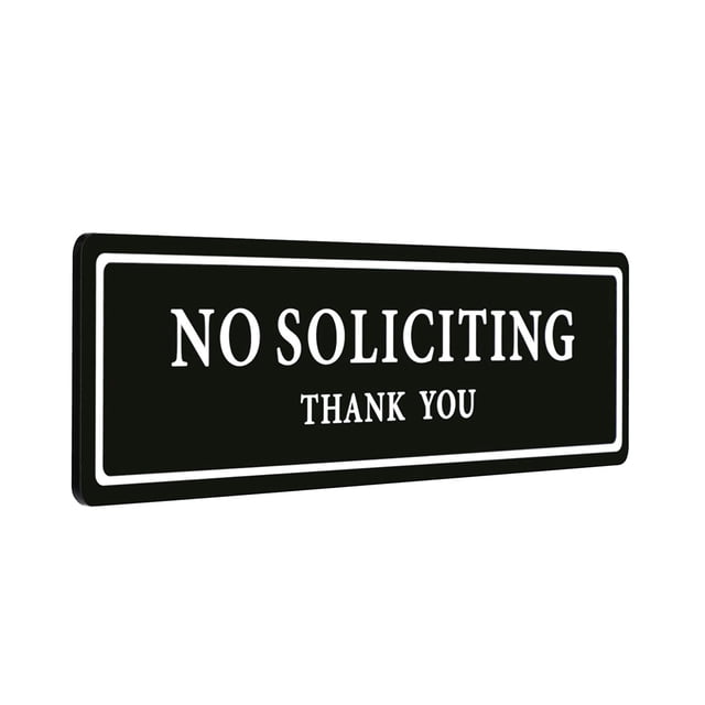 Tyeign No Soliciting Sign For House - Premium Sign For Home Front Door, Window Wall Decor, Security Sign For Residence