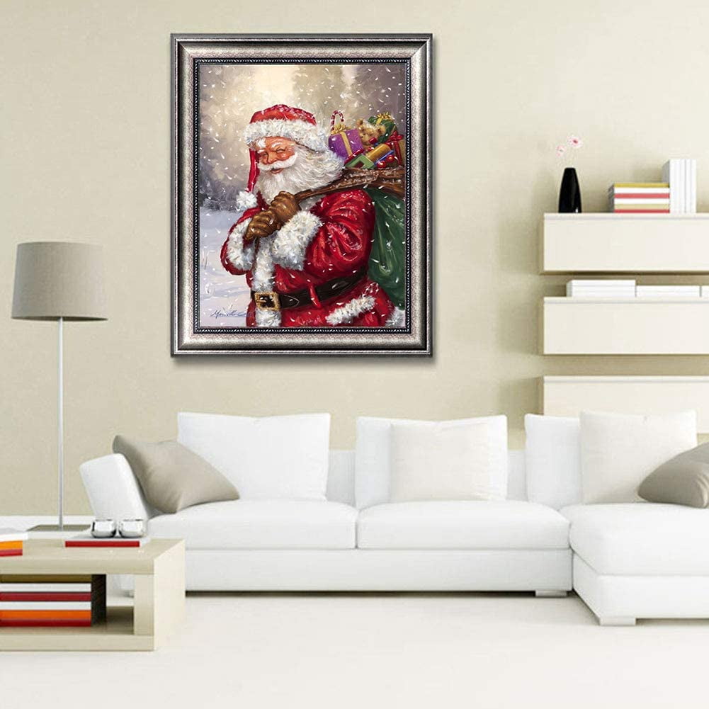 Kit Diamond Painting 5D Père Noël - Peinture Diamant Adulte 30x40 Cm - DIY Déco Noël - Complet Avec Outils - 3