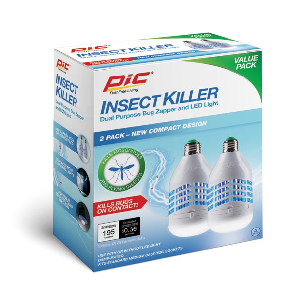 PIC LED Bug Zapper Light Bulb, Mosquito Zapper, Electric Insect Killer