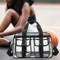 thumbnail image 6 of FVDPWYE PVC Clear Tote Bag Waterproof PVC Gym Bag for Beach Camping Yoga Stadium Concert Black, 6 of 9