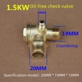 thumbnail image 2 of Piston-Driven Compact Oil-Free Air Compressor Accessory: Pure Copper One-Way Check Valve with 1/2*1/2 Female Threaded Three-Way Design and Lock Core Screw for Efficient Unidirectional Flow &, 2 of 5