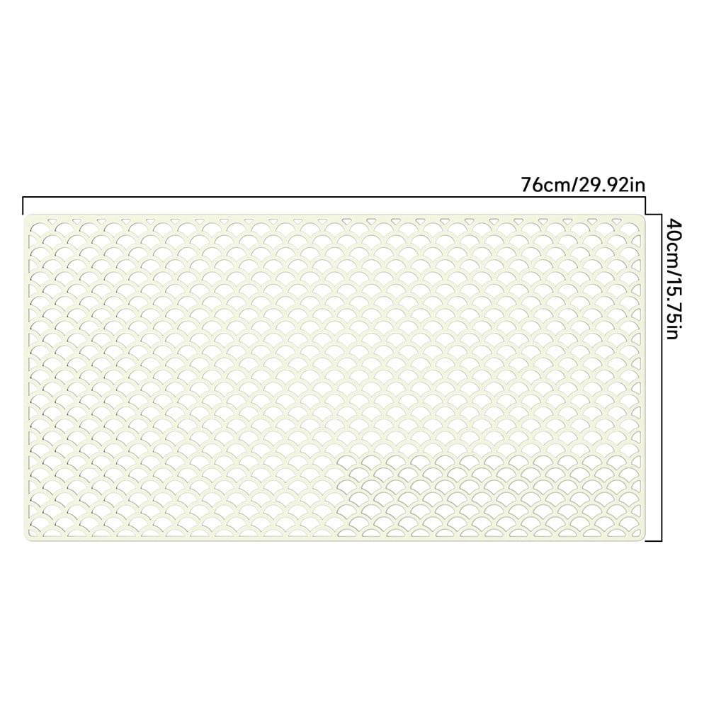 PASILI Sink Protectors for Kitchen Sink,29.92"x15.7" Large Non-slip Silicone Sink Mat white