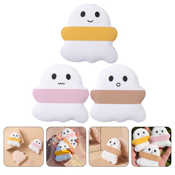 REOFLYUP 3Ud Puff De Maquillaje En Fantasma Para Aplicar Polvo Y Líquidos Uso Diario
