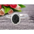 thumbnail image 1 of 1.50 Carat Oval Cut Black Diamond Moissanite Engagement Ring Wedding Anniversary Gift On 10k White Gold, 1 of 5