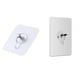 thumbnail image 4 of Yuarrent Gancho de pared 6X, colgador adhesivo fuerte, sin rastro, transparente, sin perforaciones, almacenamiento, pintura, reloj, estante de Almacenamiento y organización del hogar 5*8/75 seda, 4 of 6