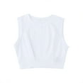 thumbnail image 2 of Amazhiyu Womens Sleeveless Athletic Crop Tops Solid Loose Cropped Tank Top Summer Casual T-Shirt, 2 of 8