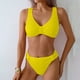 thumbnail image 1 of Traje de baño para mujer, moda, cómodo, color sólido, bikini, traje de baño de color liso para mujer, conjuntos de bikinis, trajes de baño para mujer, 1 of 9