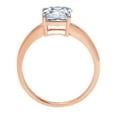 thumbnail image 2 of 1 ct Asscher Cut Natural Aquamarine Solitaire 18K Rose Gold Womens Engagement Ring, 2 of 3