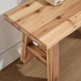 thumbnail image 6 of 30" Entryway  Farmhouse Narrow Dining  Shoe Rack Small Wooden Benches Holds up to 300lbs for Hallway Living Room Dining Room Bedroom，1 Tier, Natural, 6 of 8