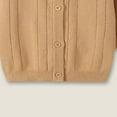 thumbnail image 4 of Eltusu Baby Boys Sweaters Cardigans, Cotton Long Sleeve Solid Color Crew Neck Fall Cardigans Khaki Size 1-2 T, 4 of 5