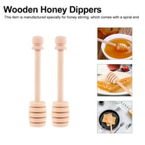 8pcs Wooden Honey Stick Coffee Spoon Stick Milk Tea Stirred Stick for Kitchen