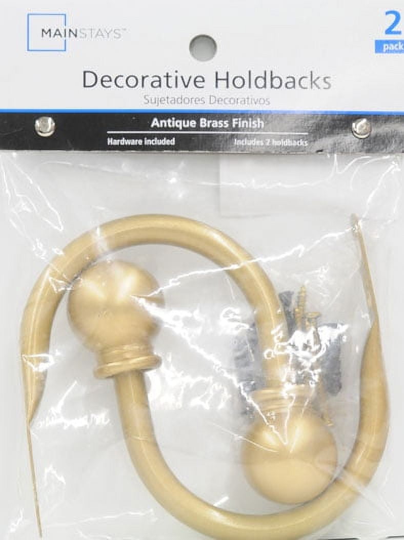 Mainstays Ball Curtain Holdbacks Brass